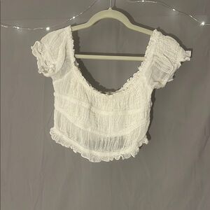 Free people white off the shoulder crop size medium